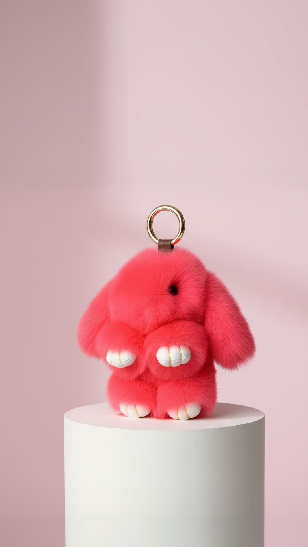 Mini Fluffy Bunny Rabbit Key Ring & Bag Charm