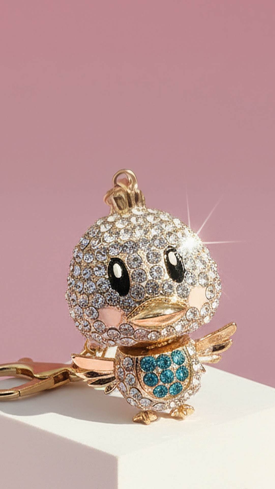 Baby Chick Crystal Key Ring & Bag Charm