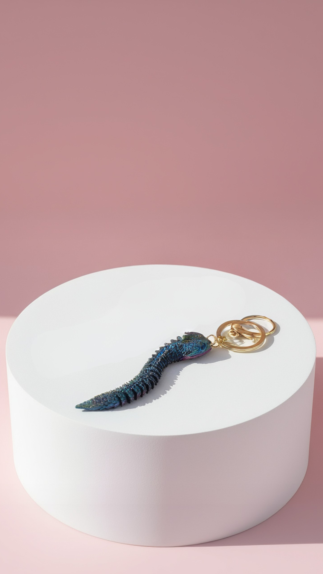3D Printed Articulated Fantasy Worm: Bioplastic Fidget Key Ring