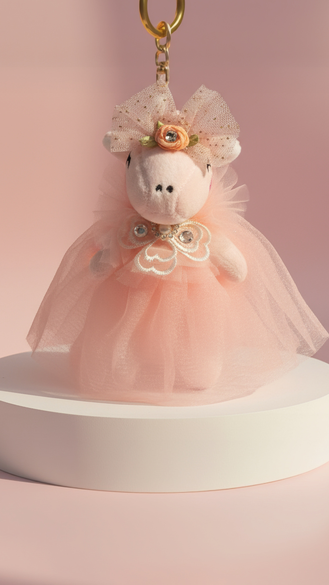 Ballerina Unicorn Key Ring & Bag Charm