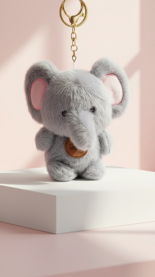 Elephant Plush Key Ring & Bag Charm