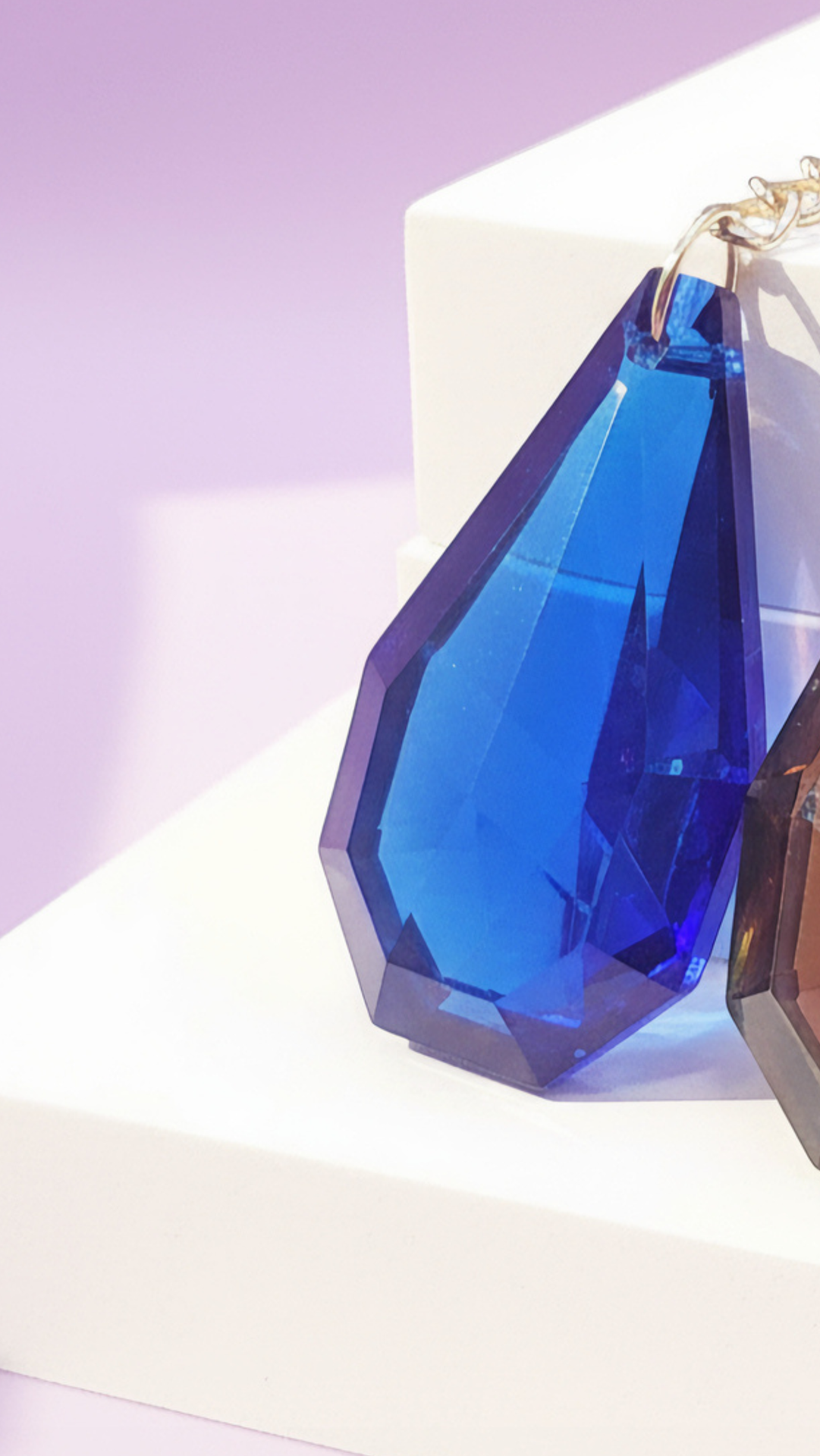 Faceted Prismatic Iridescent Crystal Key Ring & Bag Charm