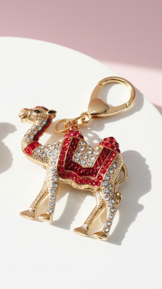Bactrian Camel Crystal Key Ring & Bag Charm