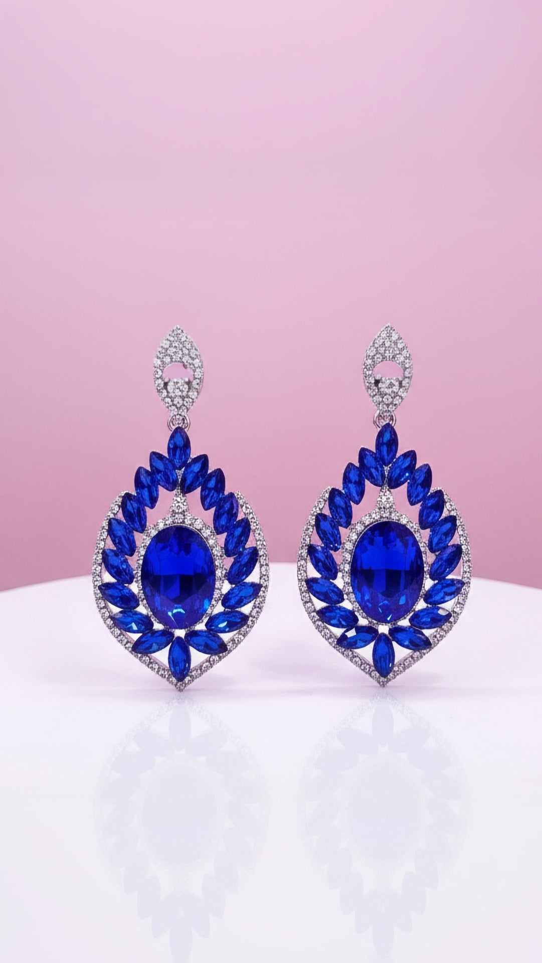 Oval Baroque Crystal Drop & Dangle Earrings