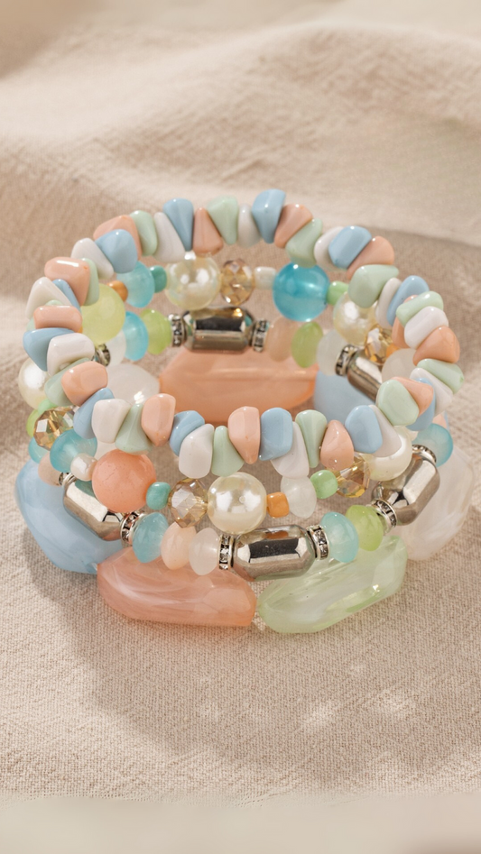 Festival Ceramic Beaded Bracelet Set