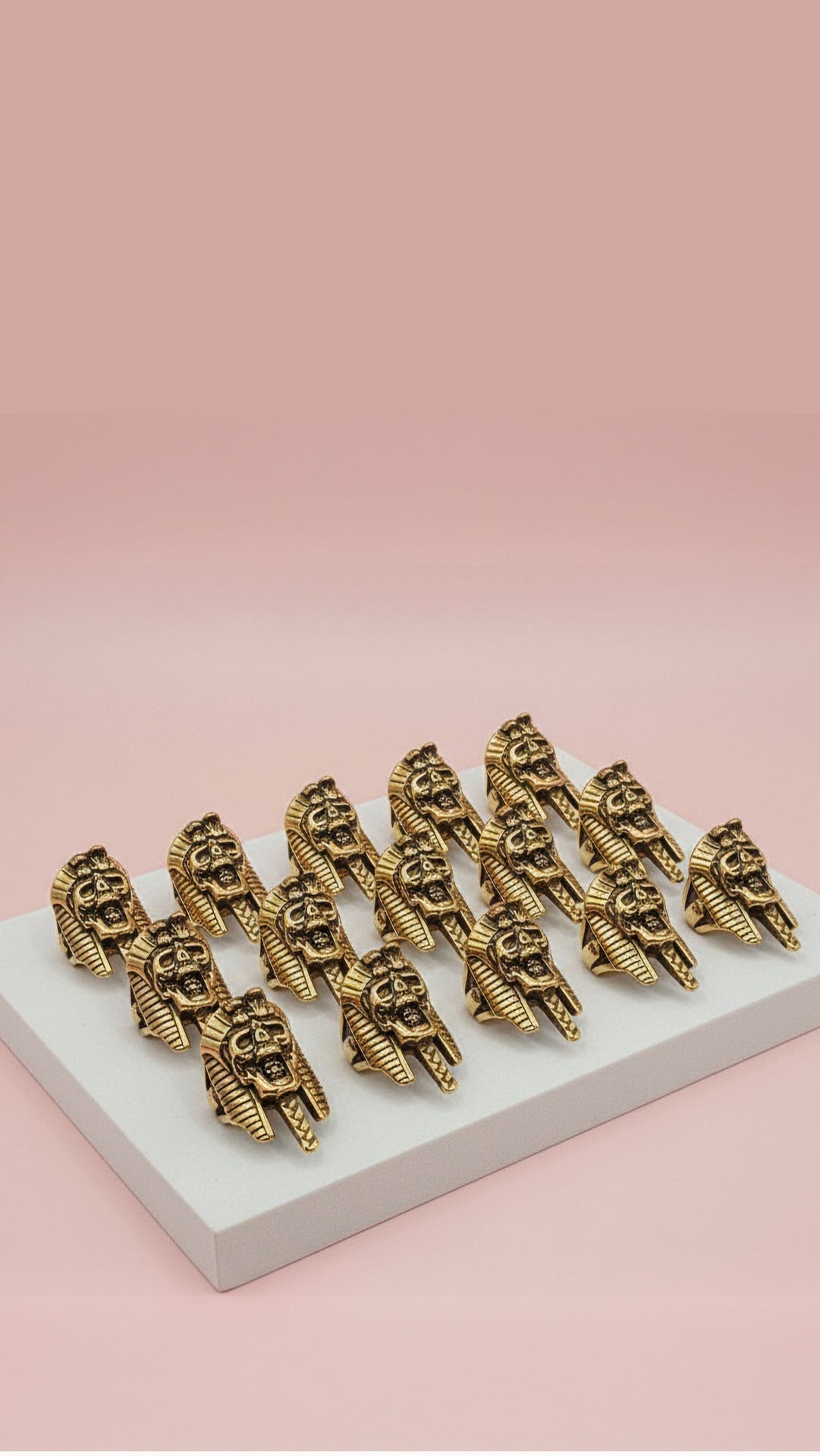 Stainless Steel Pharaoh Mummy Men's Biker Ring