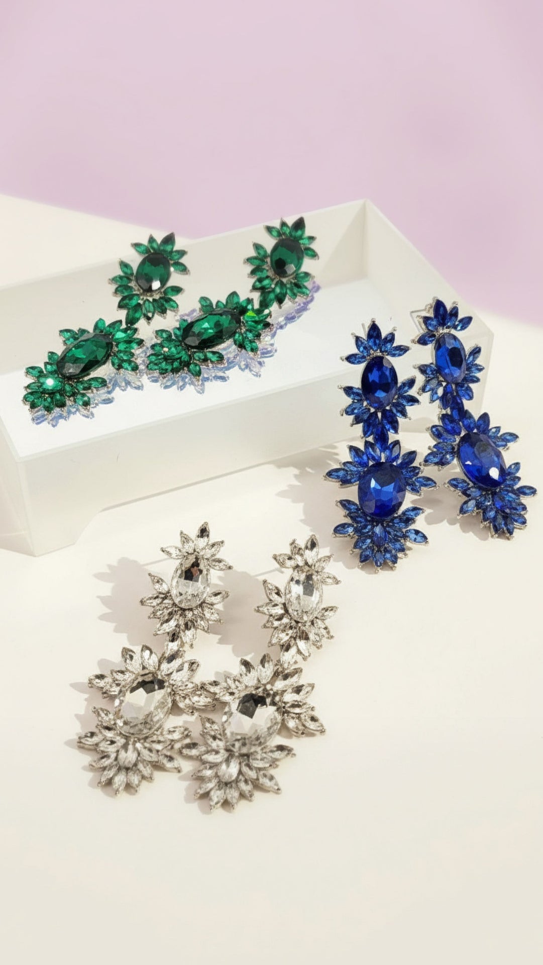 Magnum Crystal Drop and Dangle Earrings