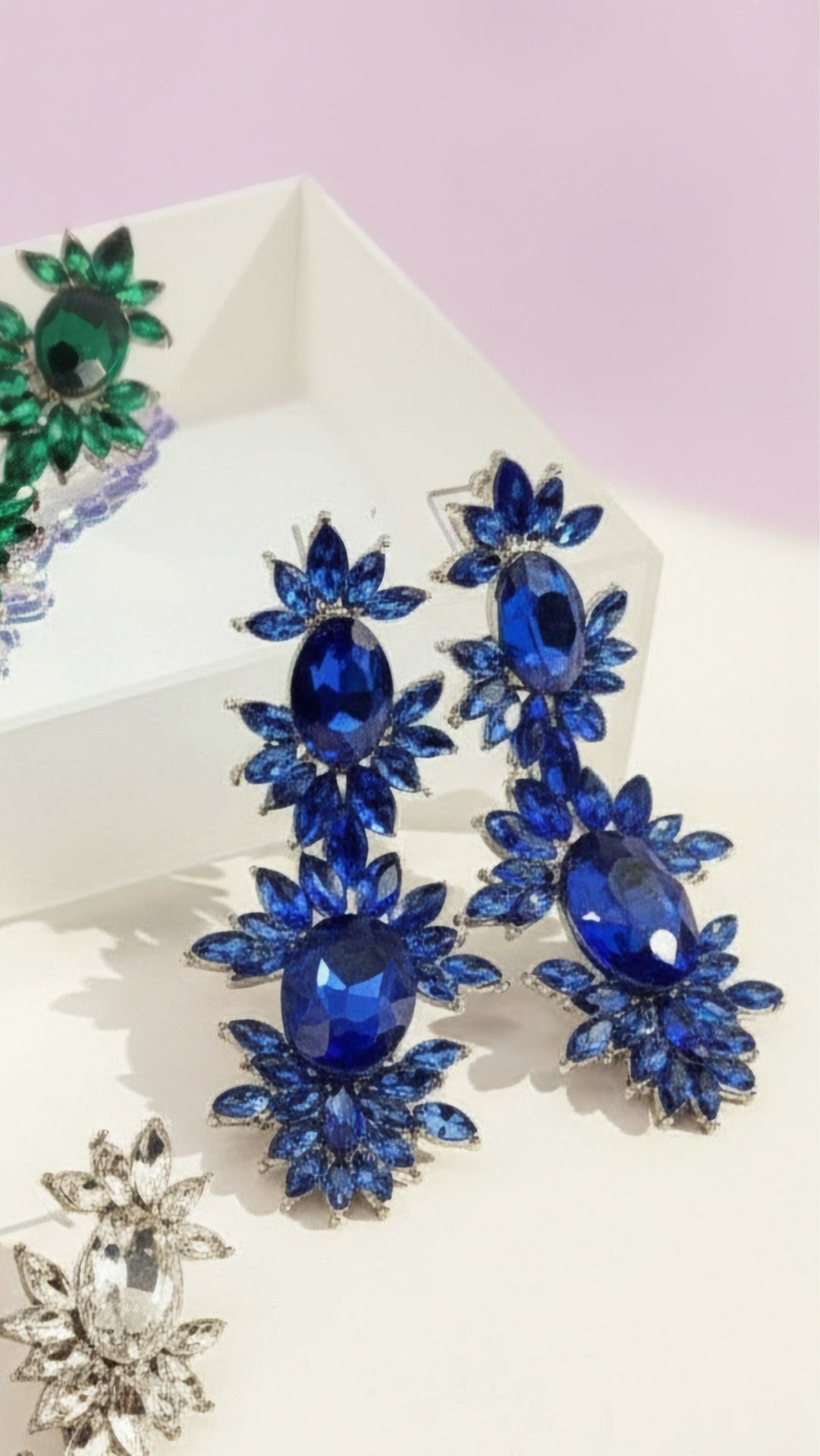 Magnum Crystal Drop and Dangle Earrings