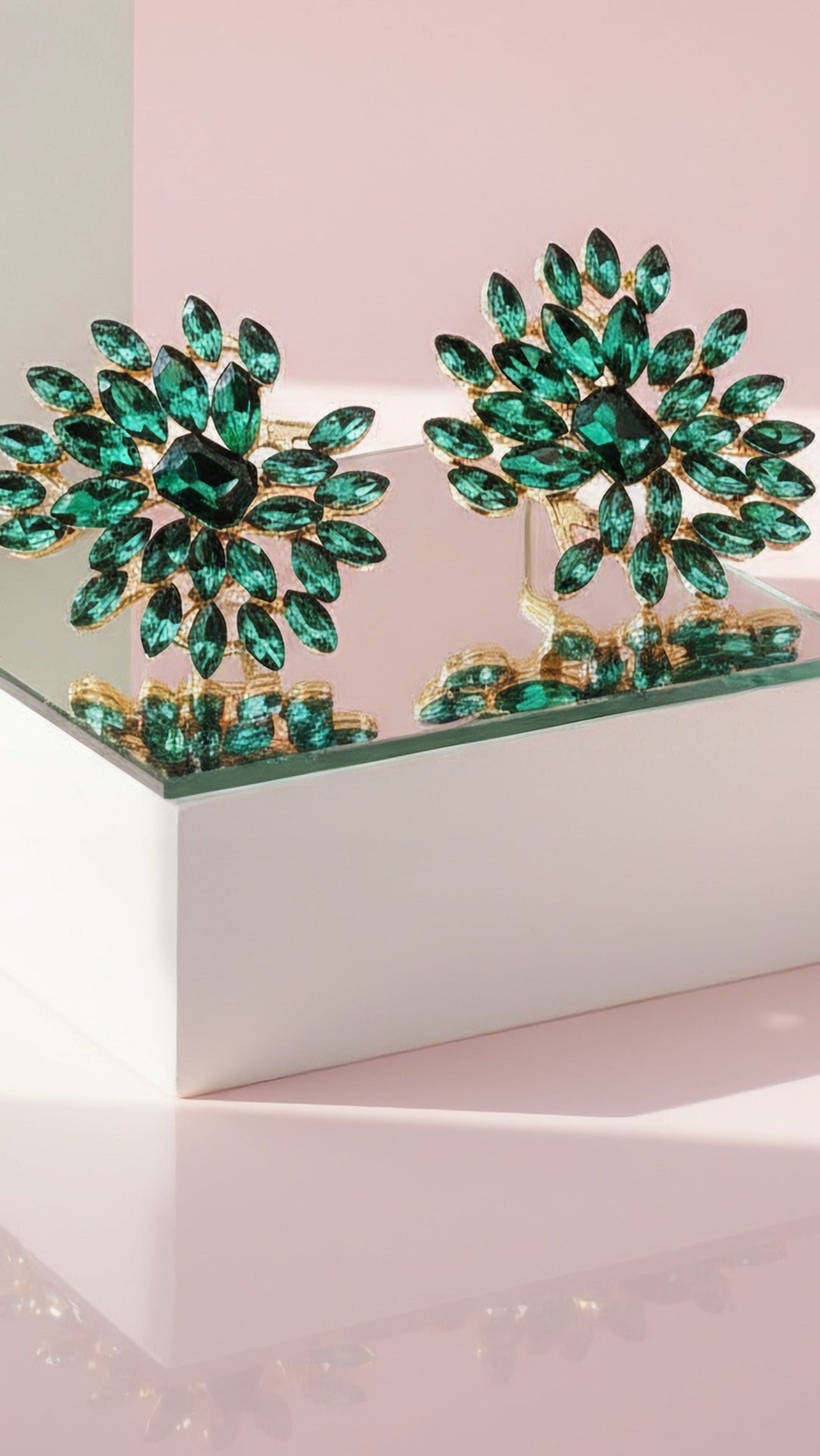 Sun Burst Crystal Stud Earrings