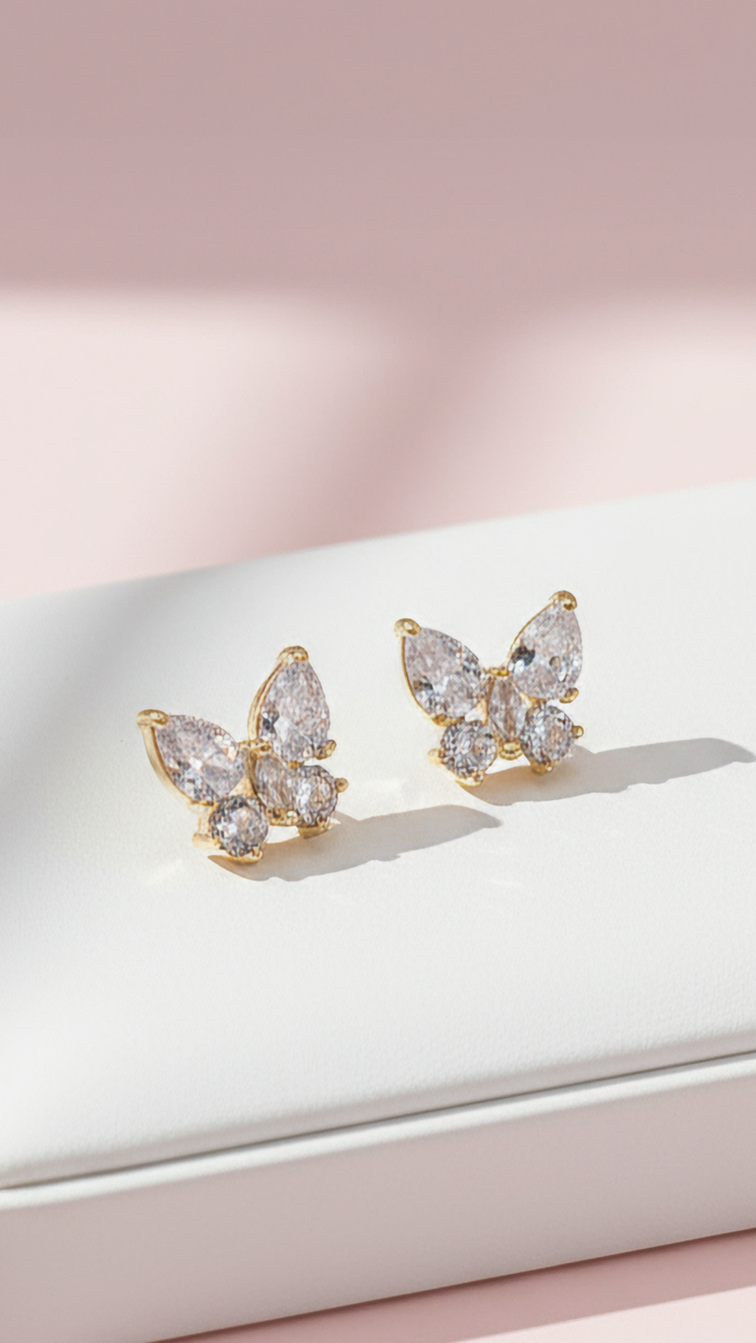 Butterfly Crystal Stud Earrings