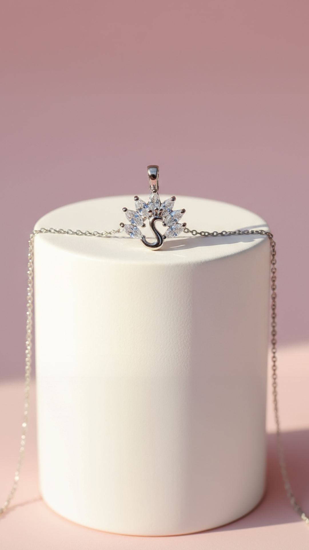 Swan Crystal Pendant Necklace