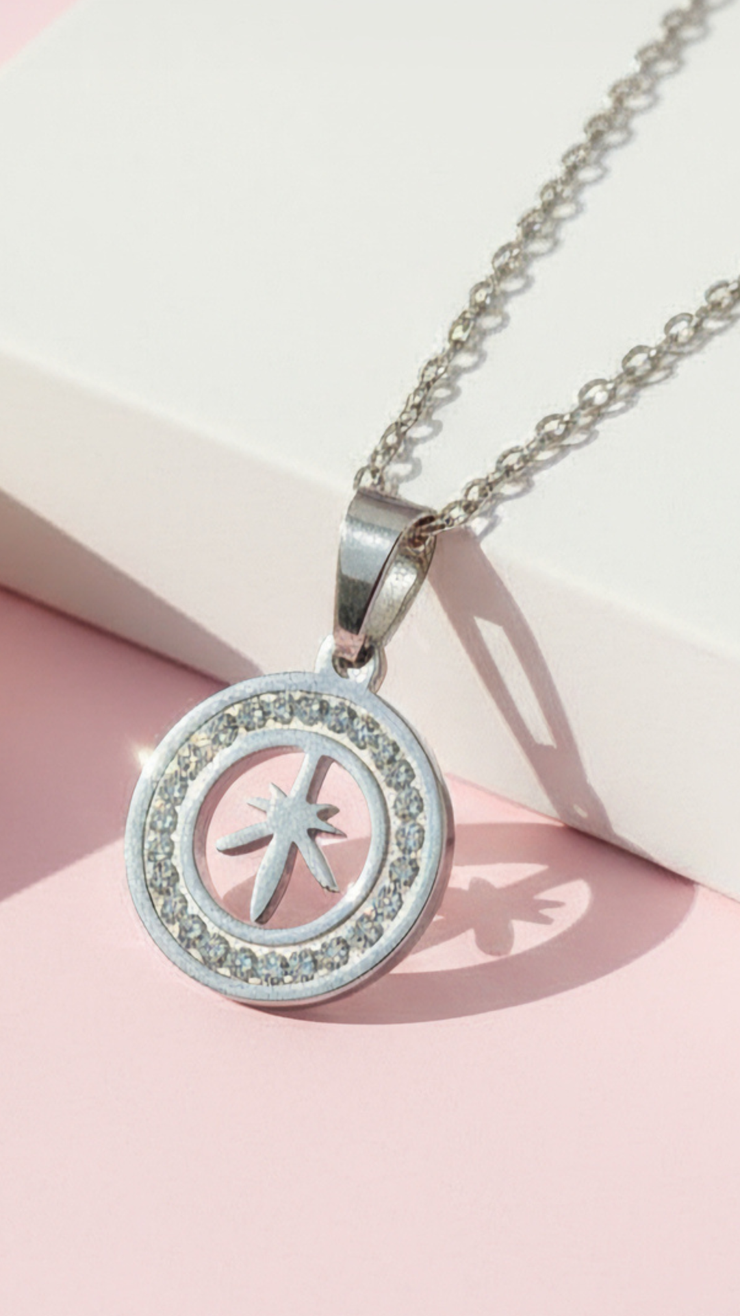 Pavé Crystal Leaf Pendant Necklace