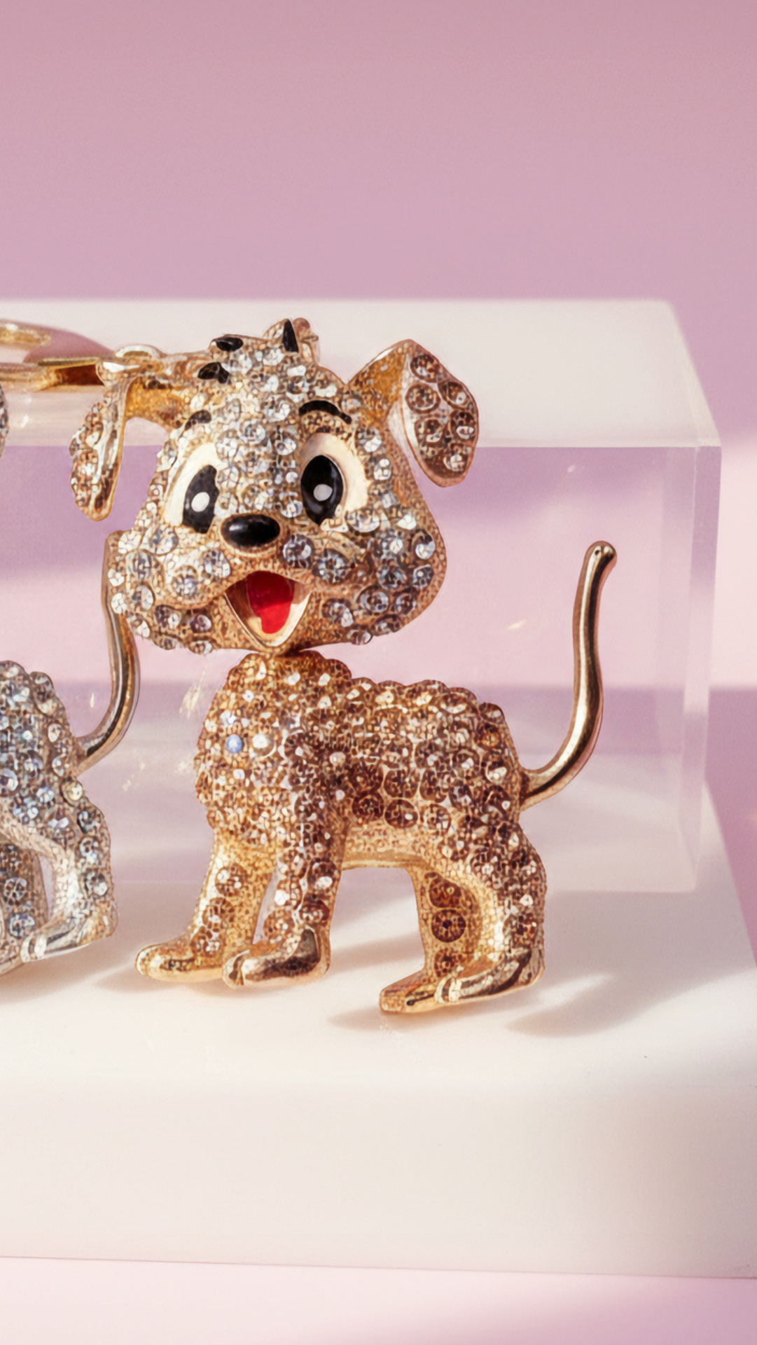 Crystal Dog Key Ring & Bag Charm