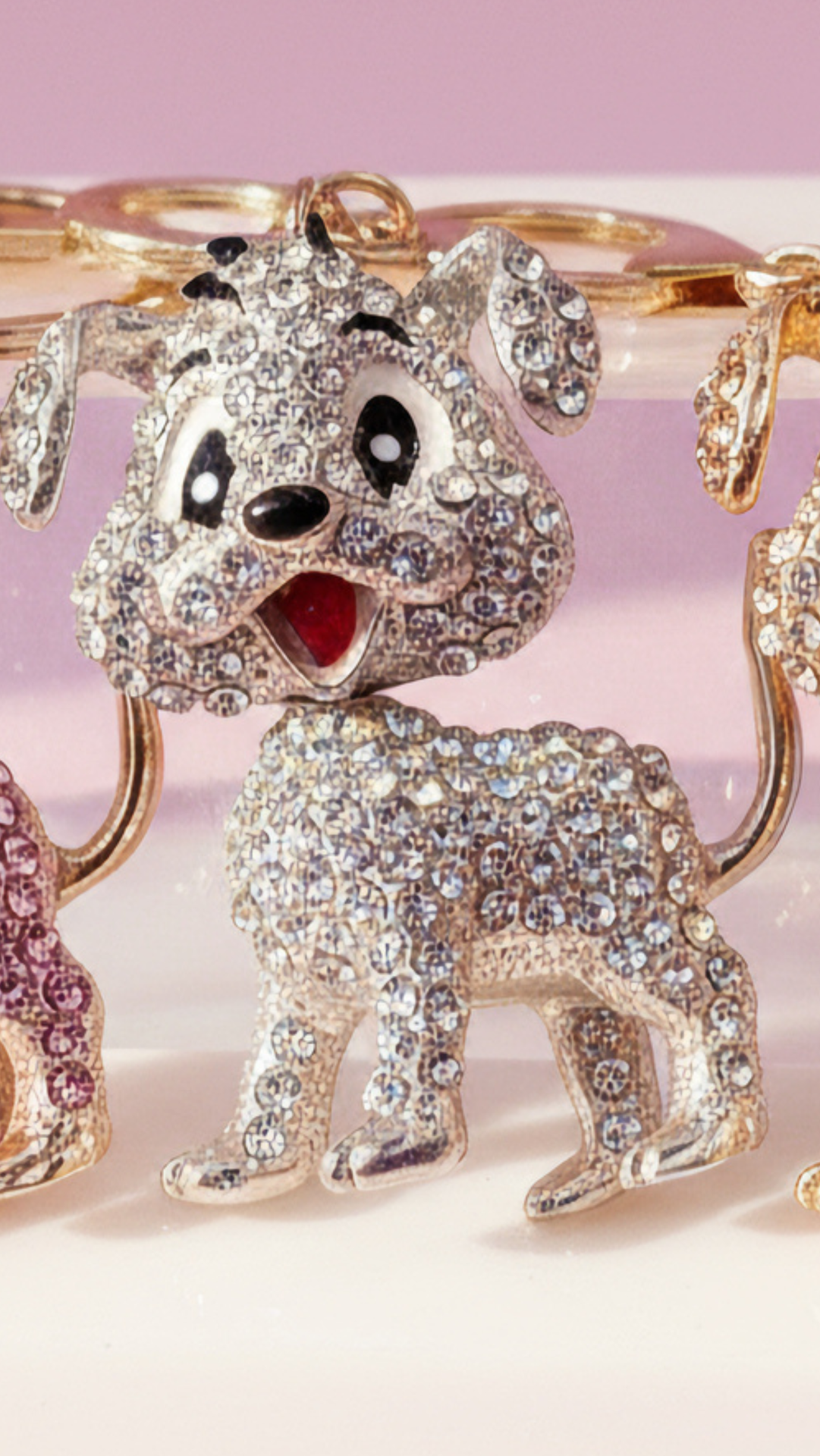 Crystal Dog Key Ring & Bag Charm