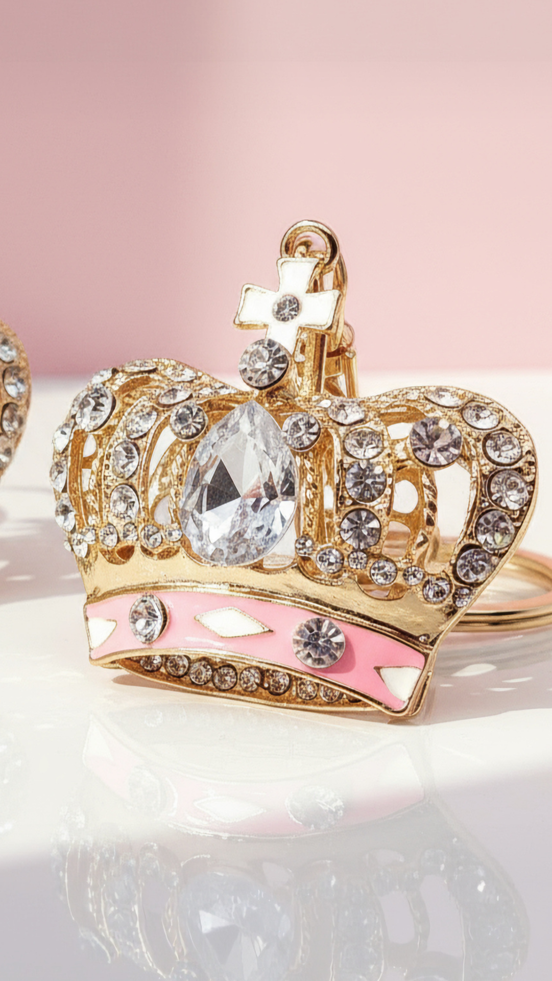 Jewelled Crown Crystal Key Ring & Bag Charm