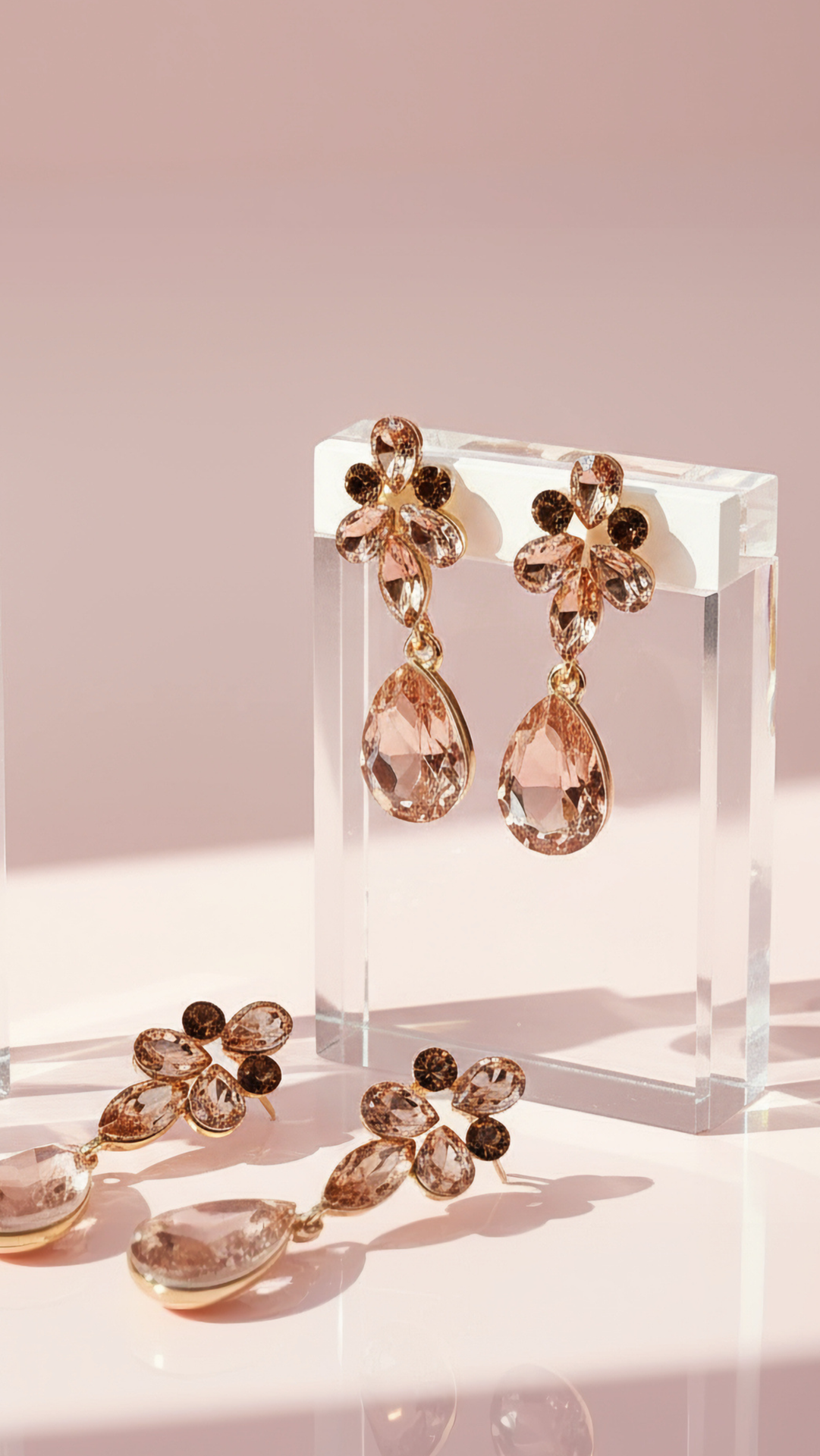 Tear Drop Cluster Drop & Dangle Earrings