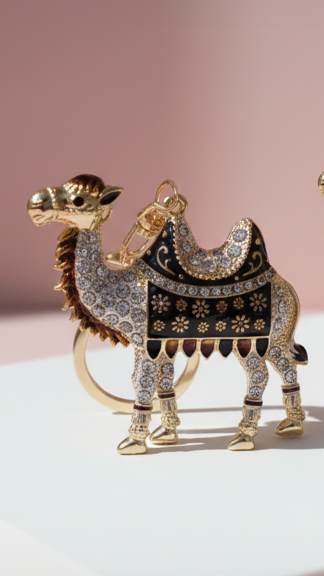 Camel Crystal Key Ring & Bag Charm