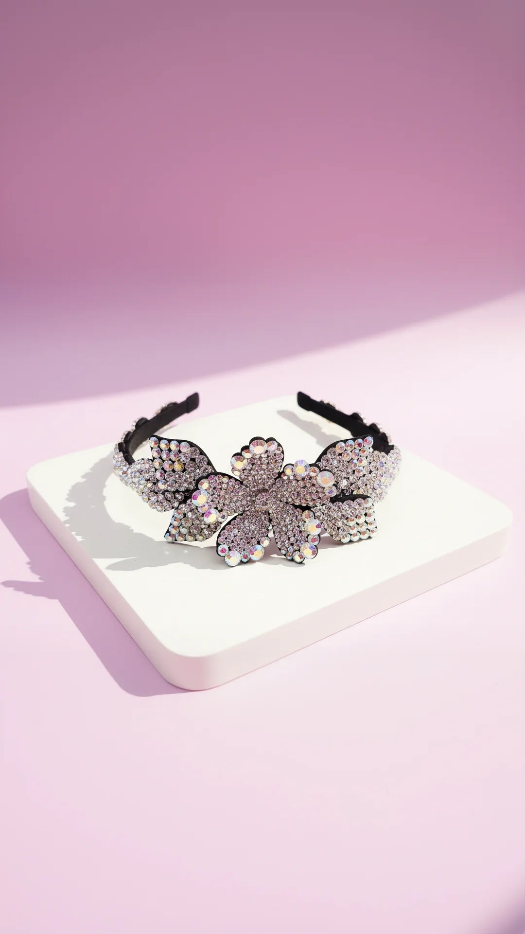 Flower Cluster Crystal Hair band