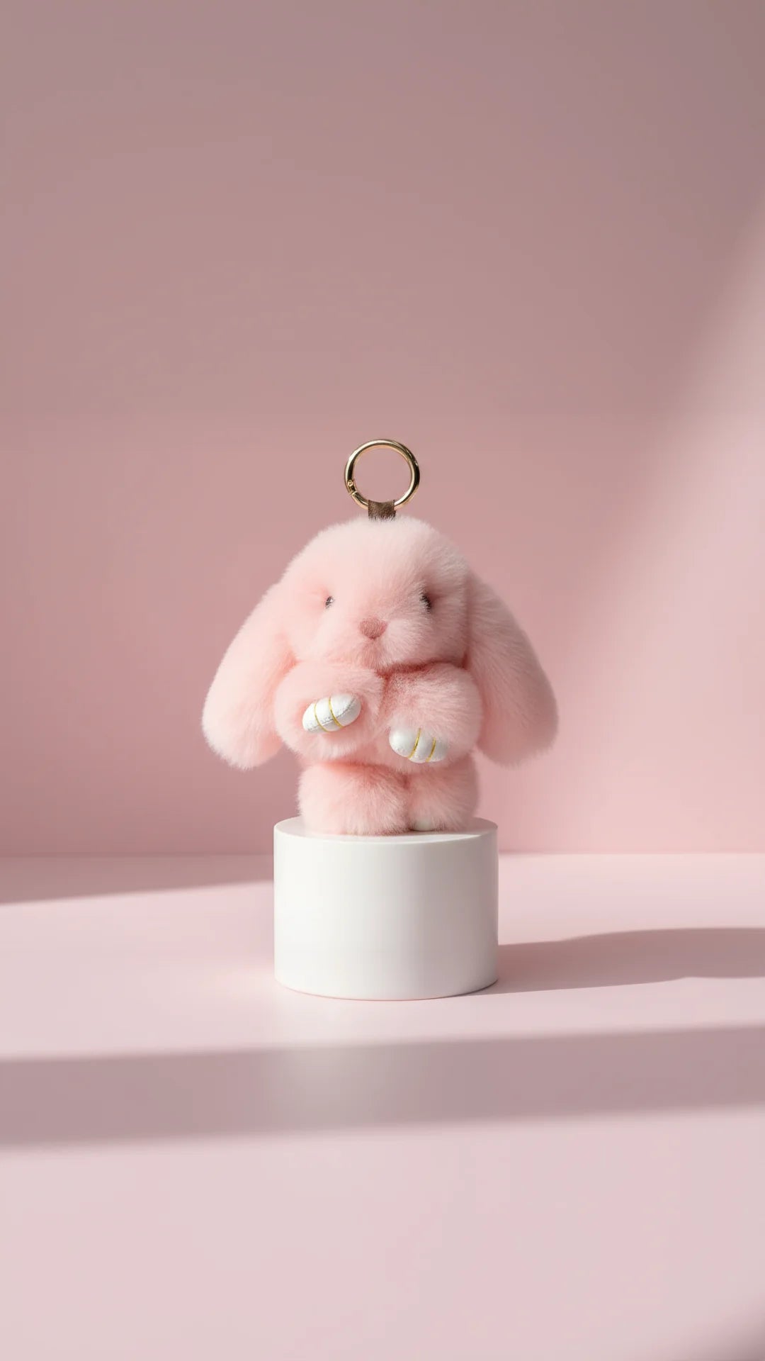 Mini Fluffy Bunny Rabbit Key Ring & Bag Charm