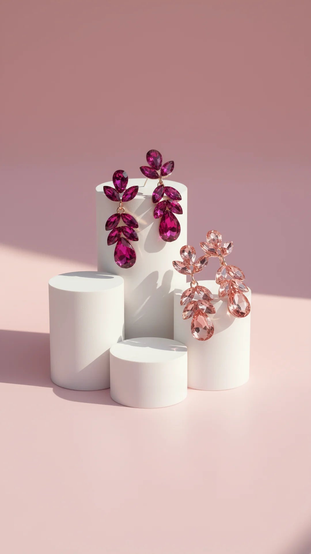 Layered Teardrop Crystal Drop & Dangle Earrings