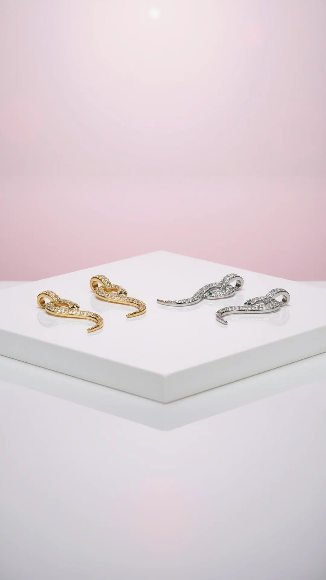 Luxe Pavé Crystal Serpent Drop & Dangle Earrings