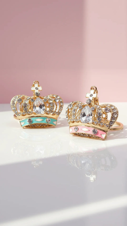Jewelled Crown Crystal Key Ring & Bag Charm