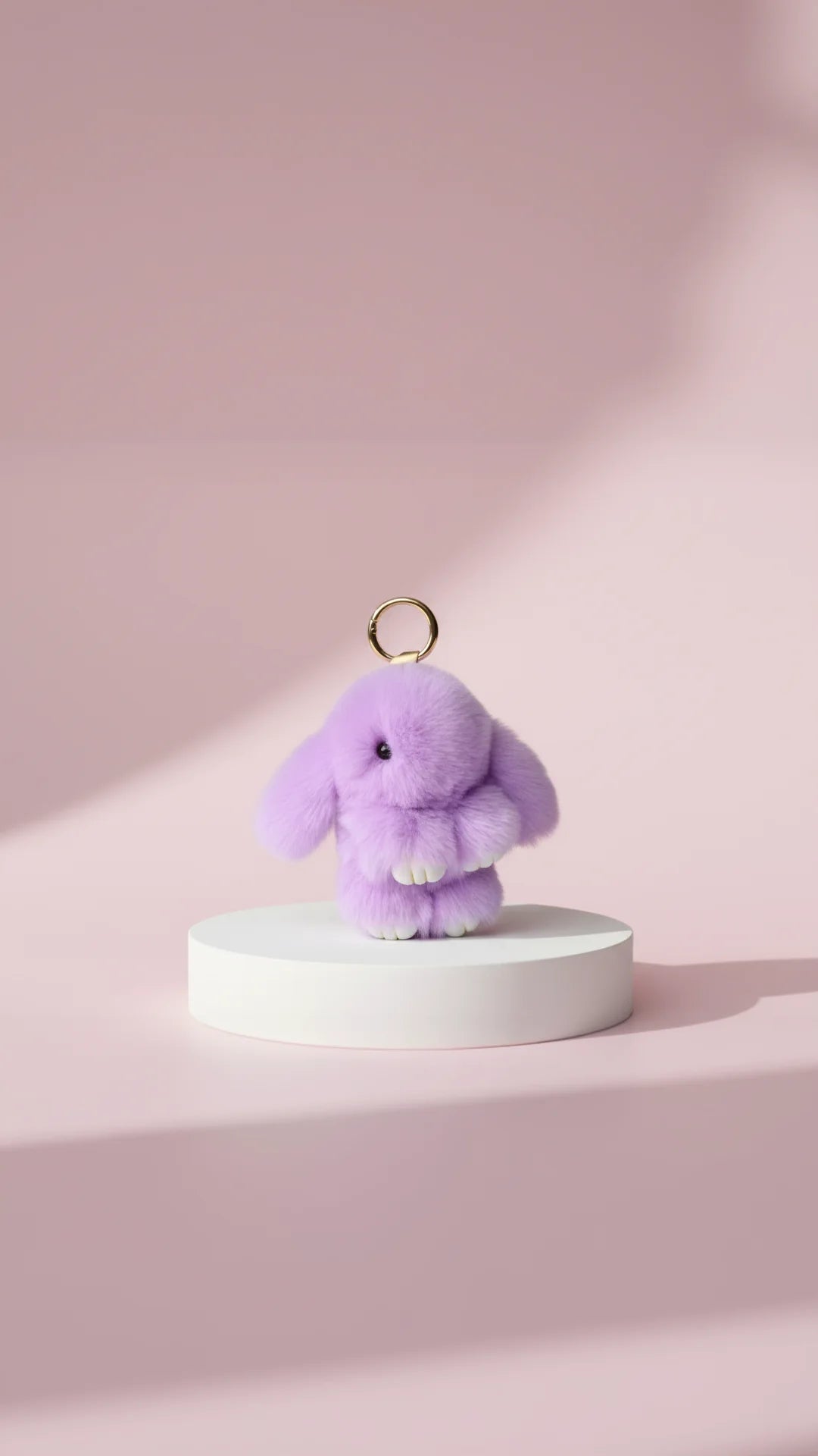 Mini Fluffy Bunny Rabbit Key Ring & Bag Charm