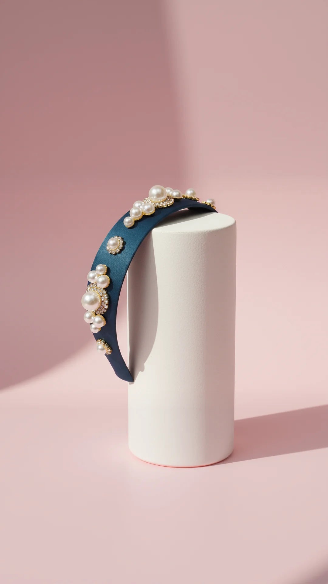 Pearl Crystal Cluster Hair band