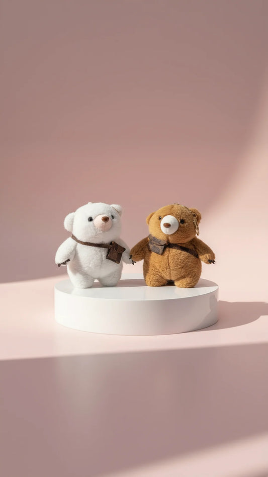 Teddy Bear With Handbag Key Ring & Bag Charm