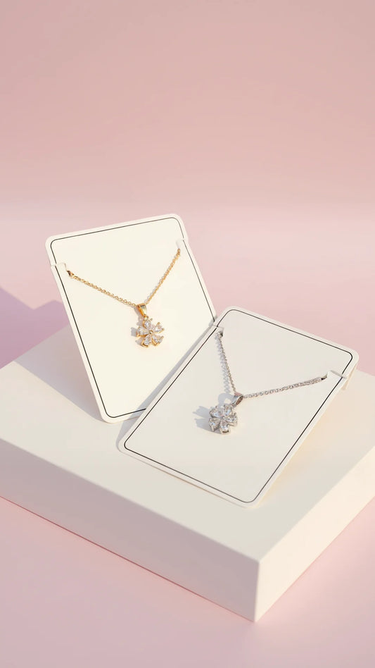 Flower Crystal Pendant Necklace