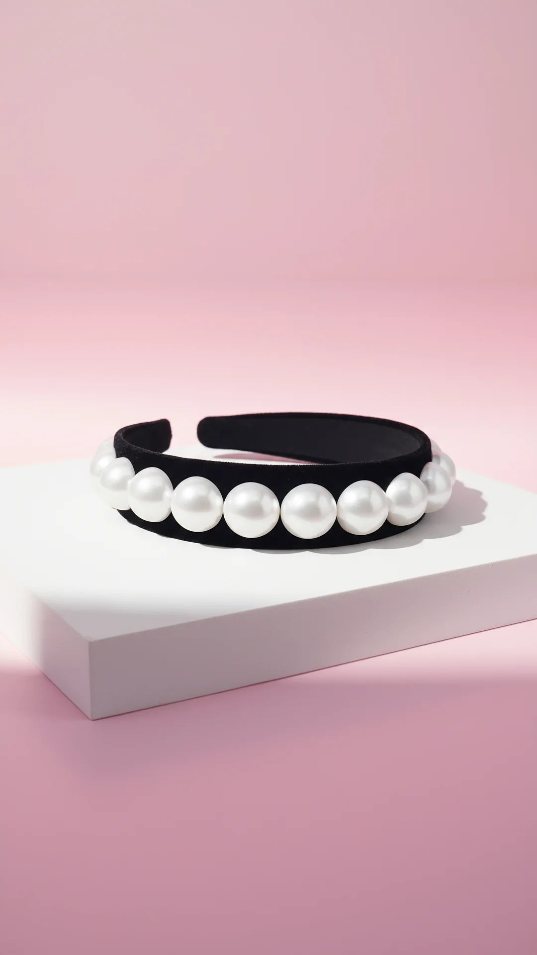 Embellished Velvet Pearl Hair band