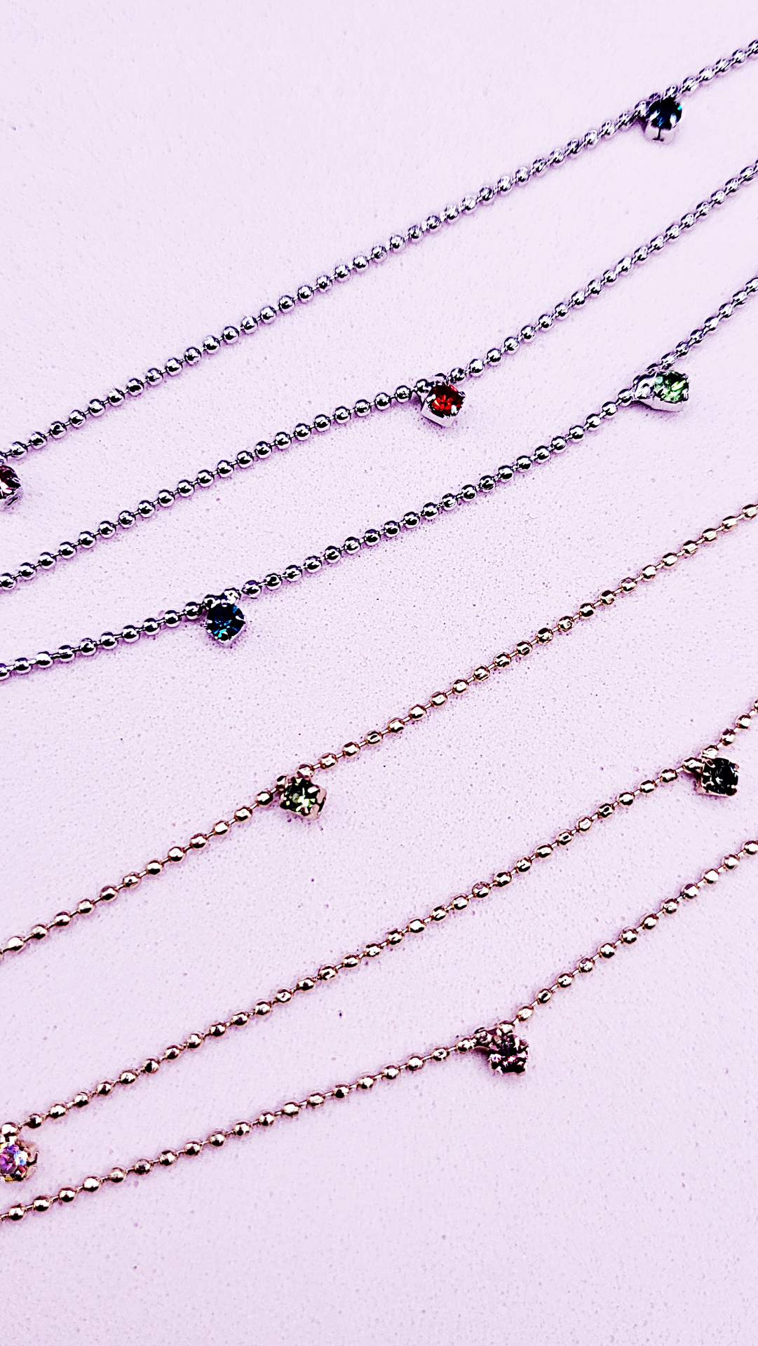 Rainbow Gem Crystal Anklet