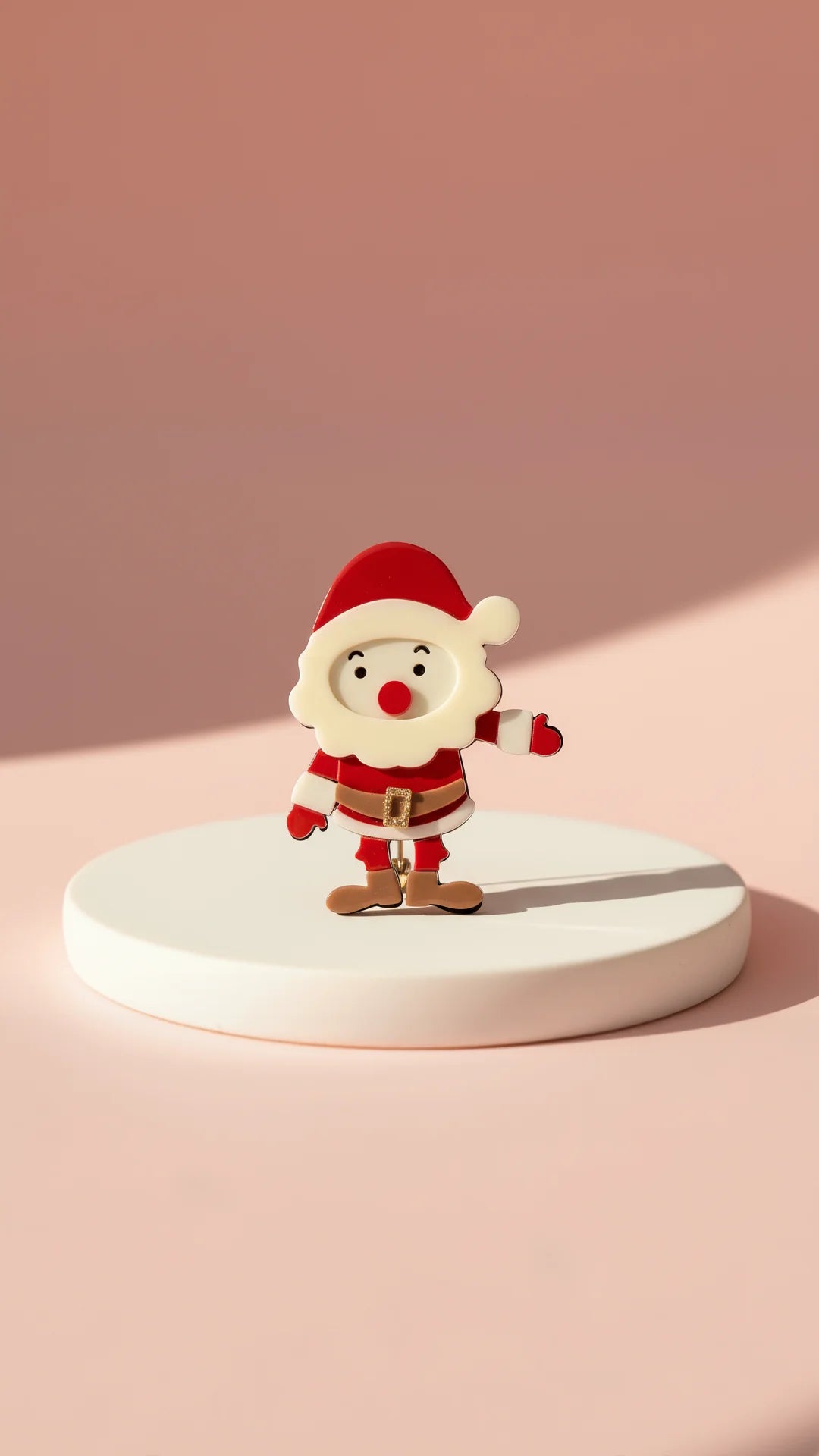 Acrylic Santa Claus Festive Brooch