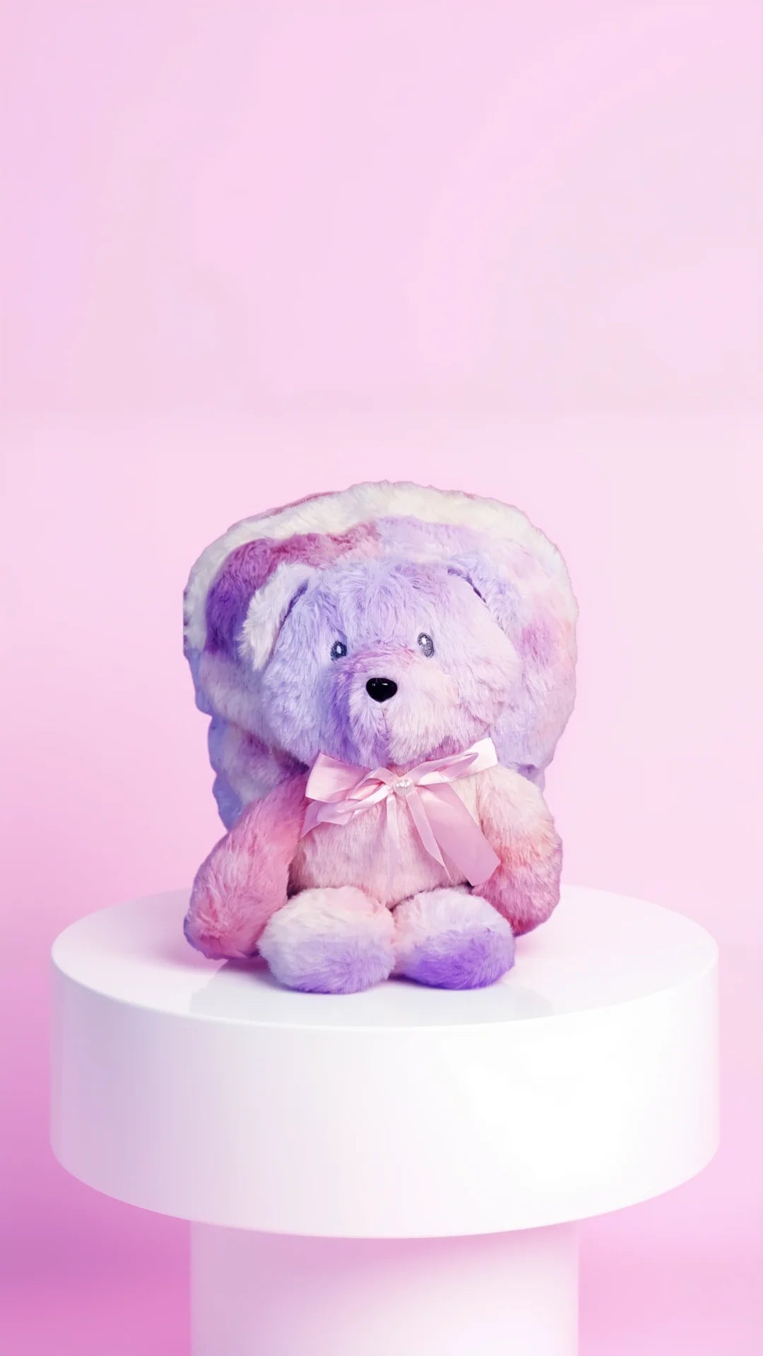Plush Pastel Fluffy Teddy Bear Backpack