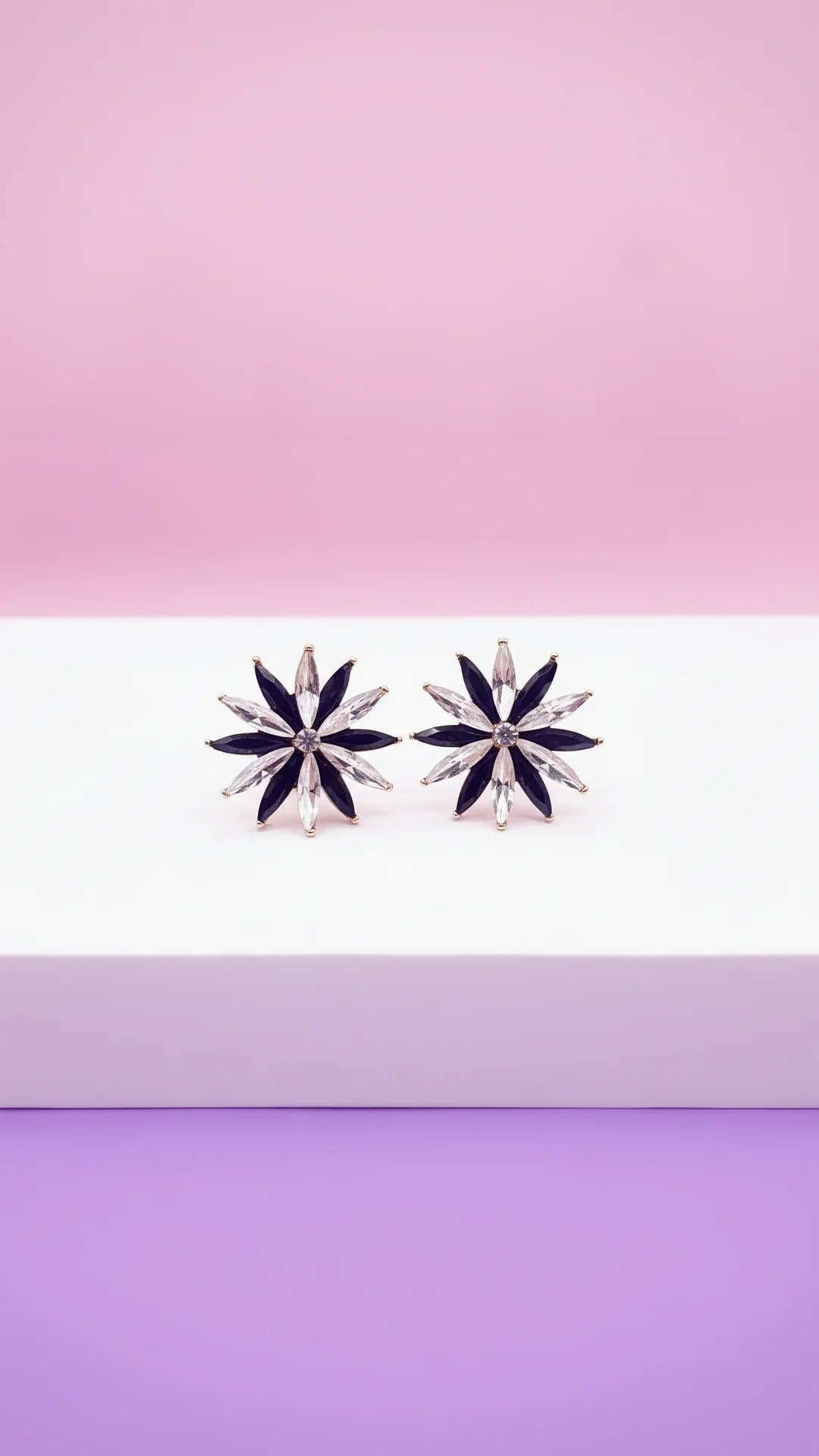 Starburst Crystal Stud Earrings