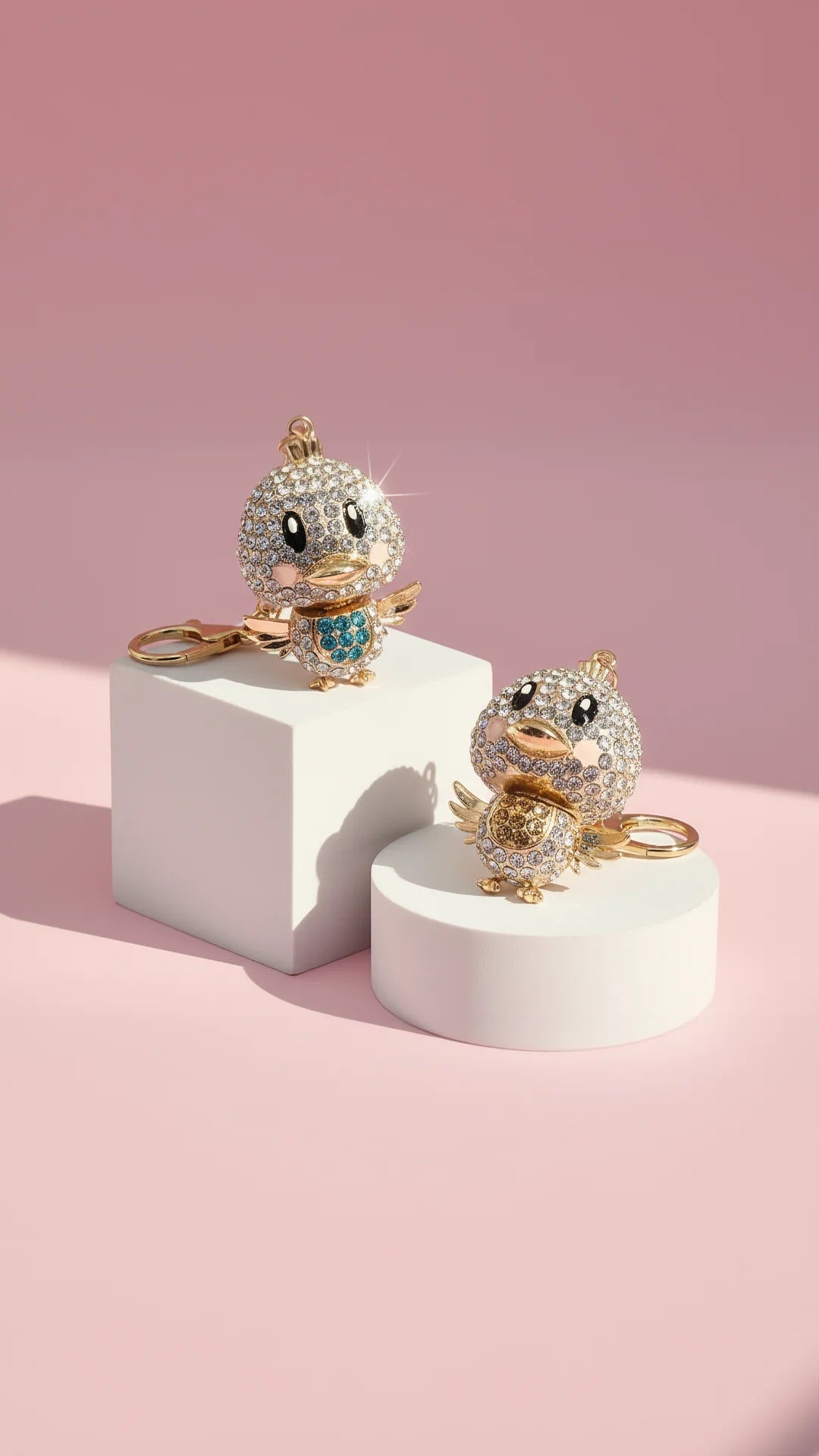 Baby Chick Crystal Key Ring & Bag Charm