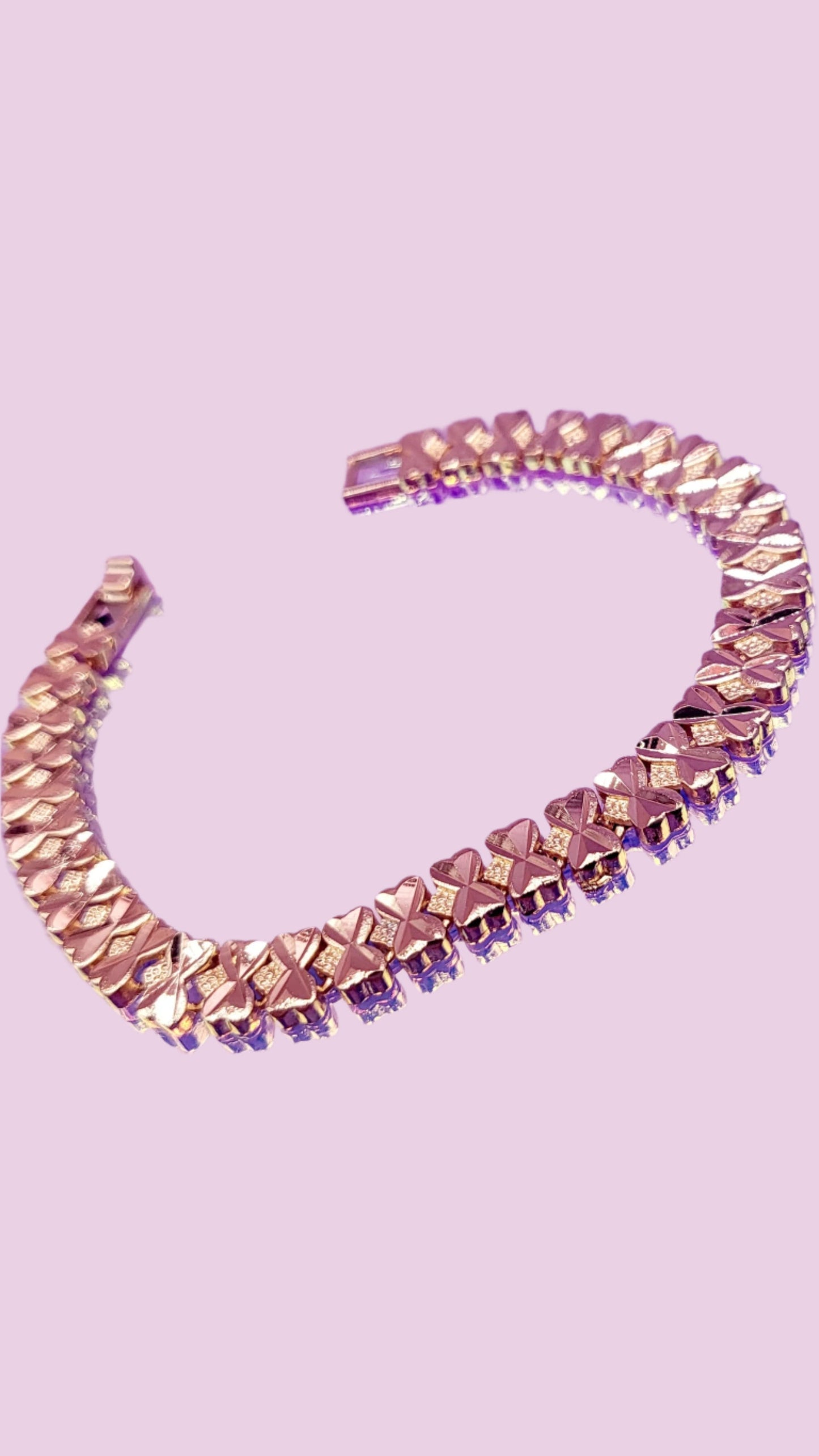Bow Shiny Gold Link Bracelet