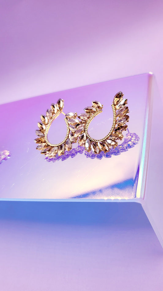 Bohemian Crystal Stud Earrings