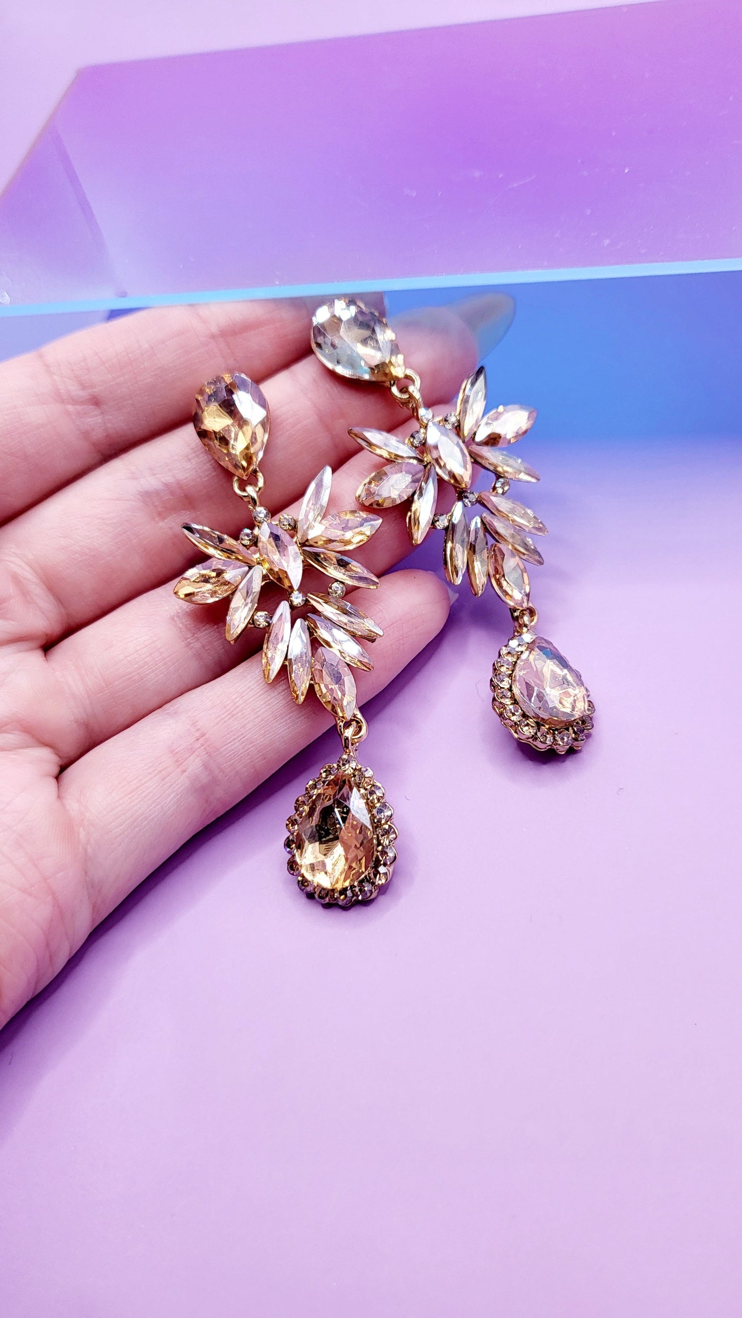 Crystal Cascade Earrings