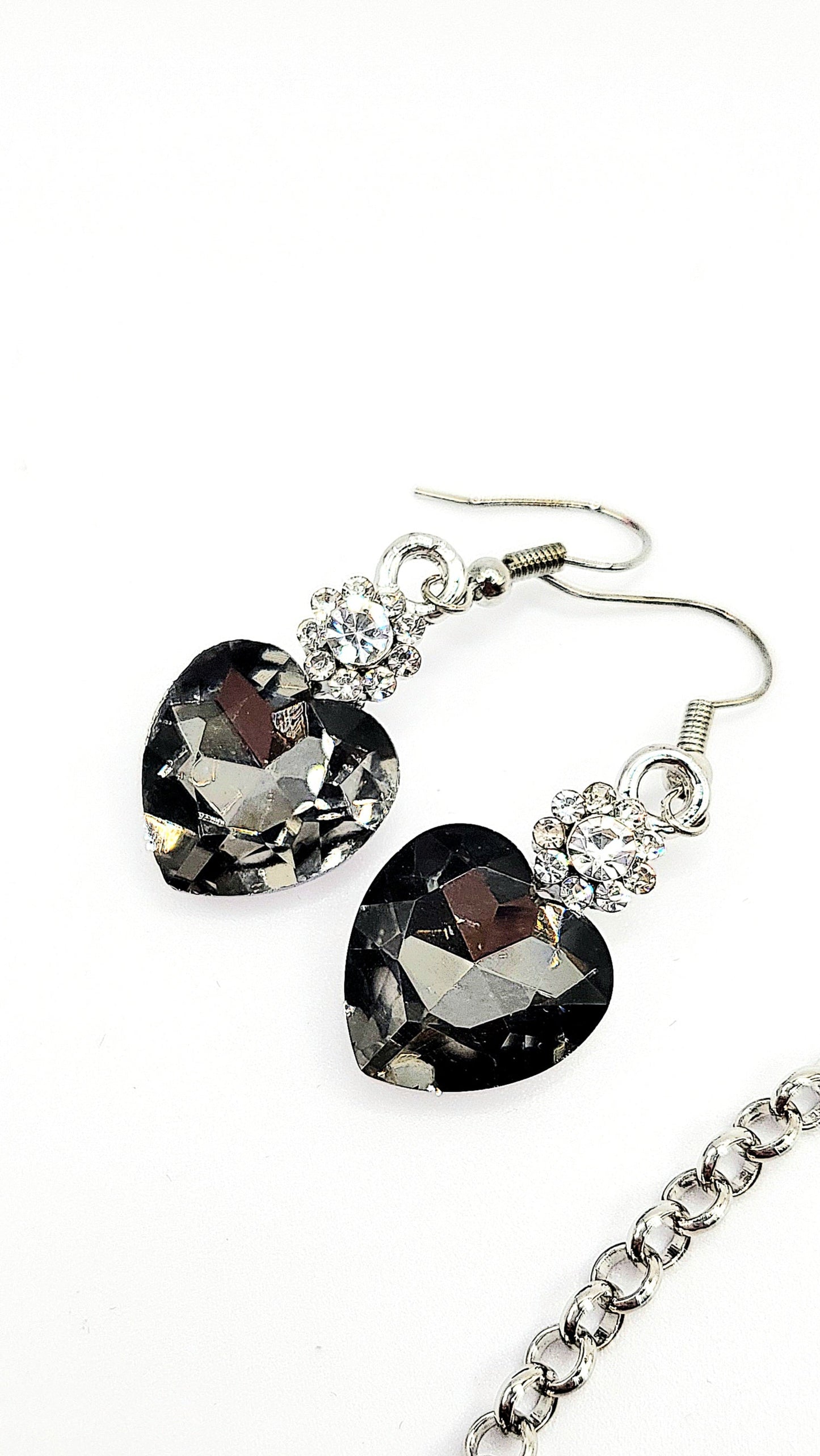 Flower Cluster Crystal Necklace Set