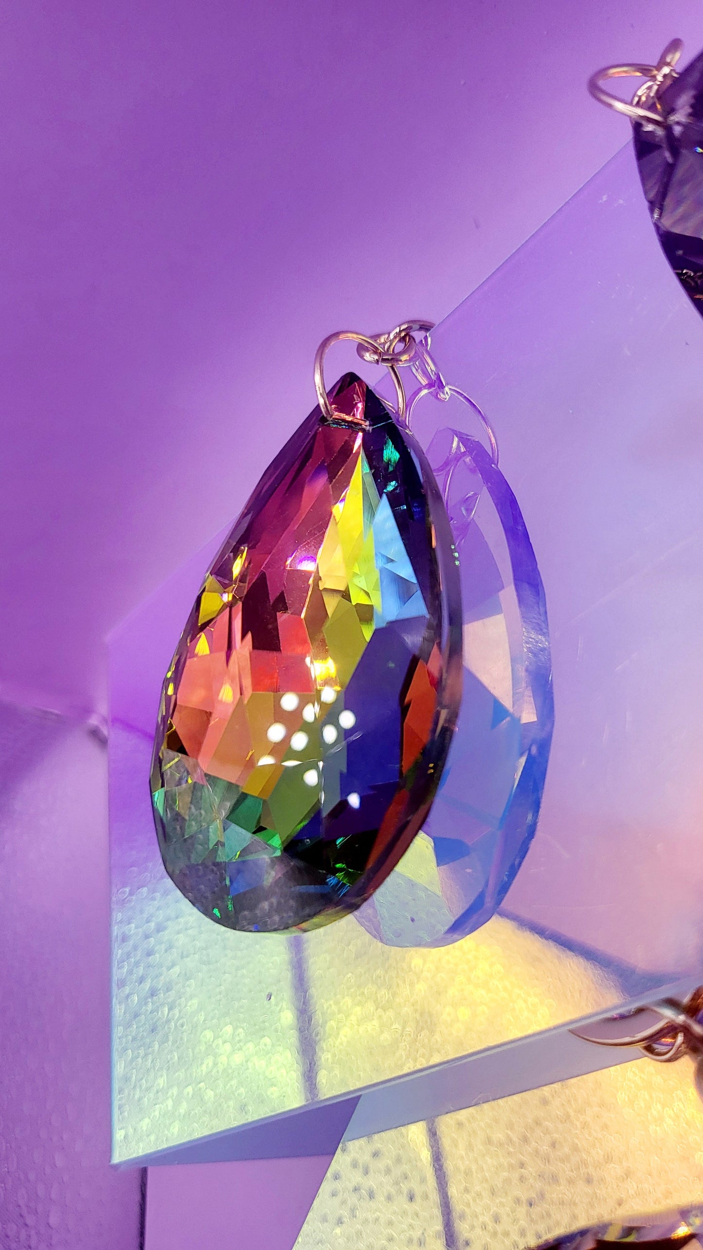 Sasha Crystal Tear Drop Key Ring