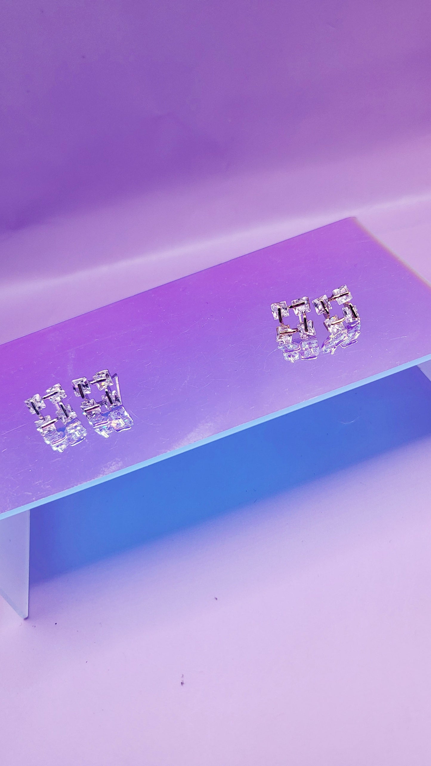 Circle Crystal Stud Earrings