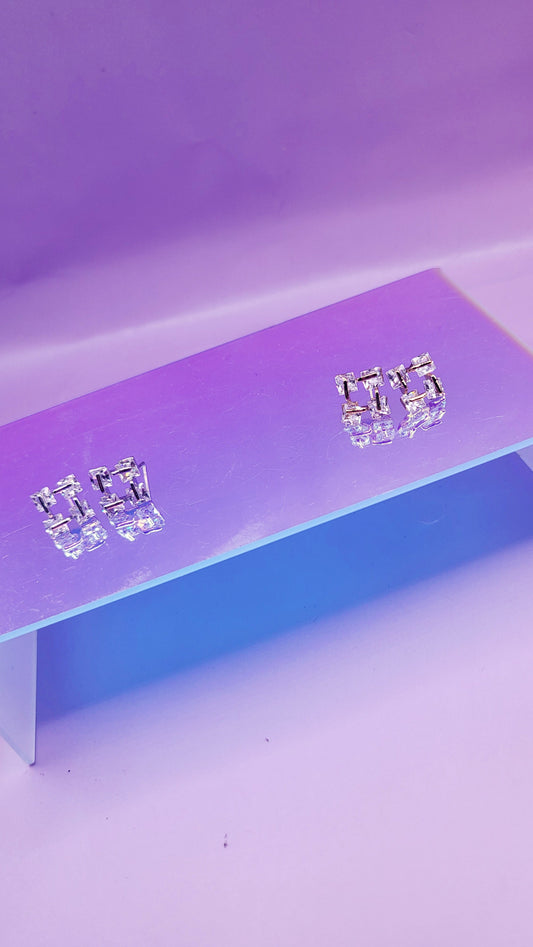 Circle Crystal Stud Earrings