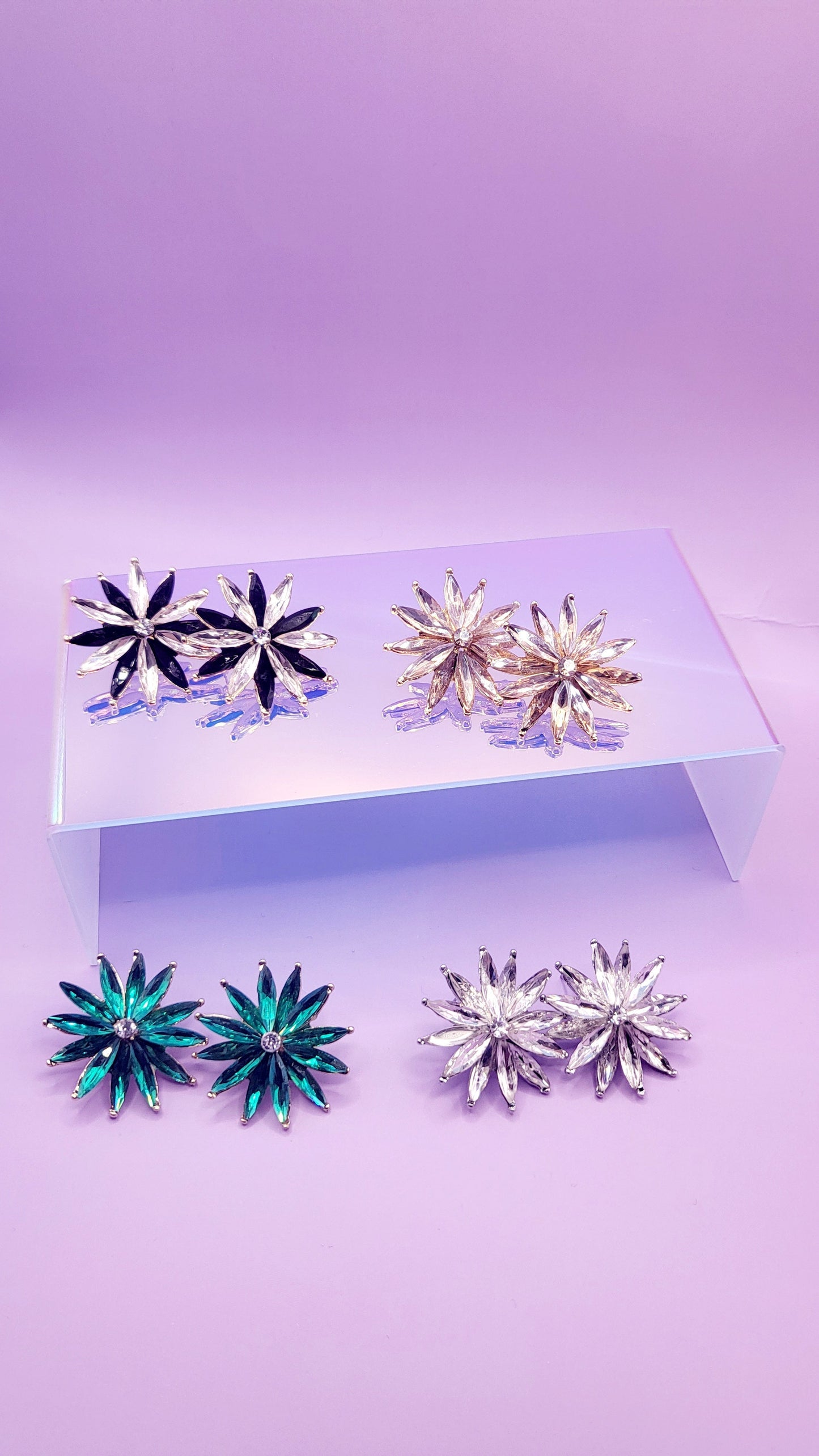 Dubai Crystal Stud Earrings
