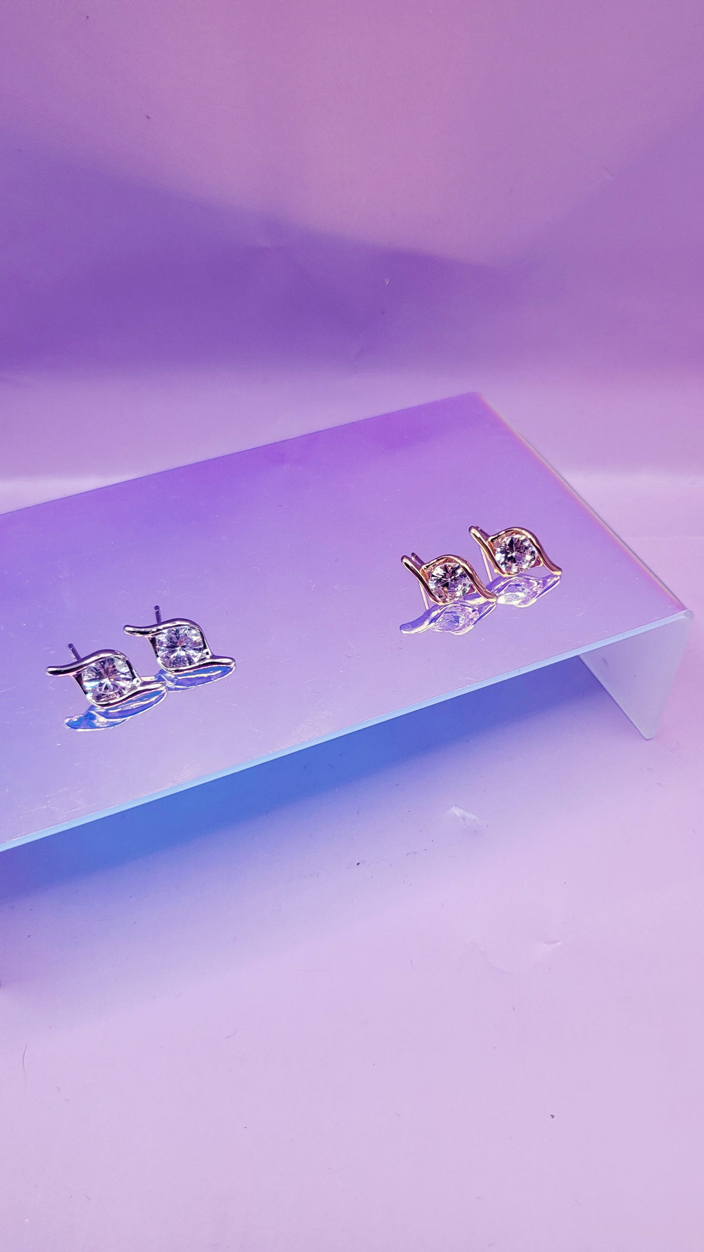 Luxe Pear Shape Crystal Stud Earrings