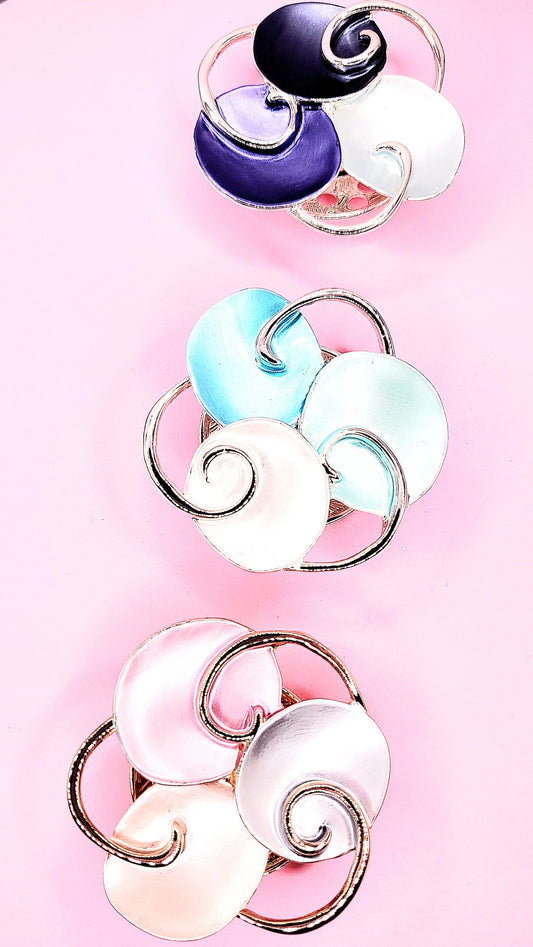 Abstract Magnetic Curls Brooch