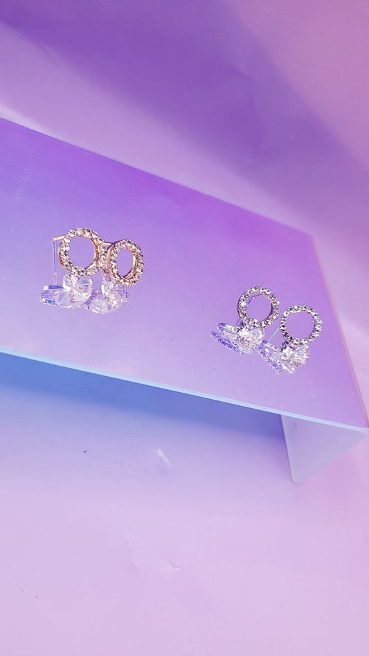 Luxe Halo Crystal Stud Earring