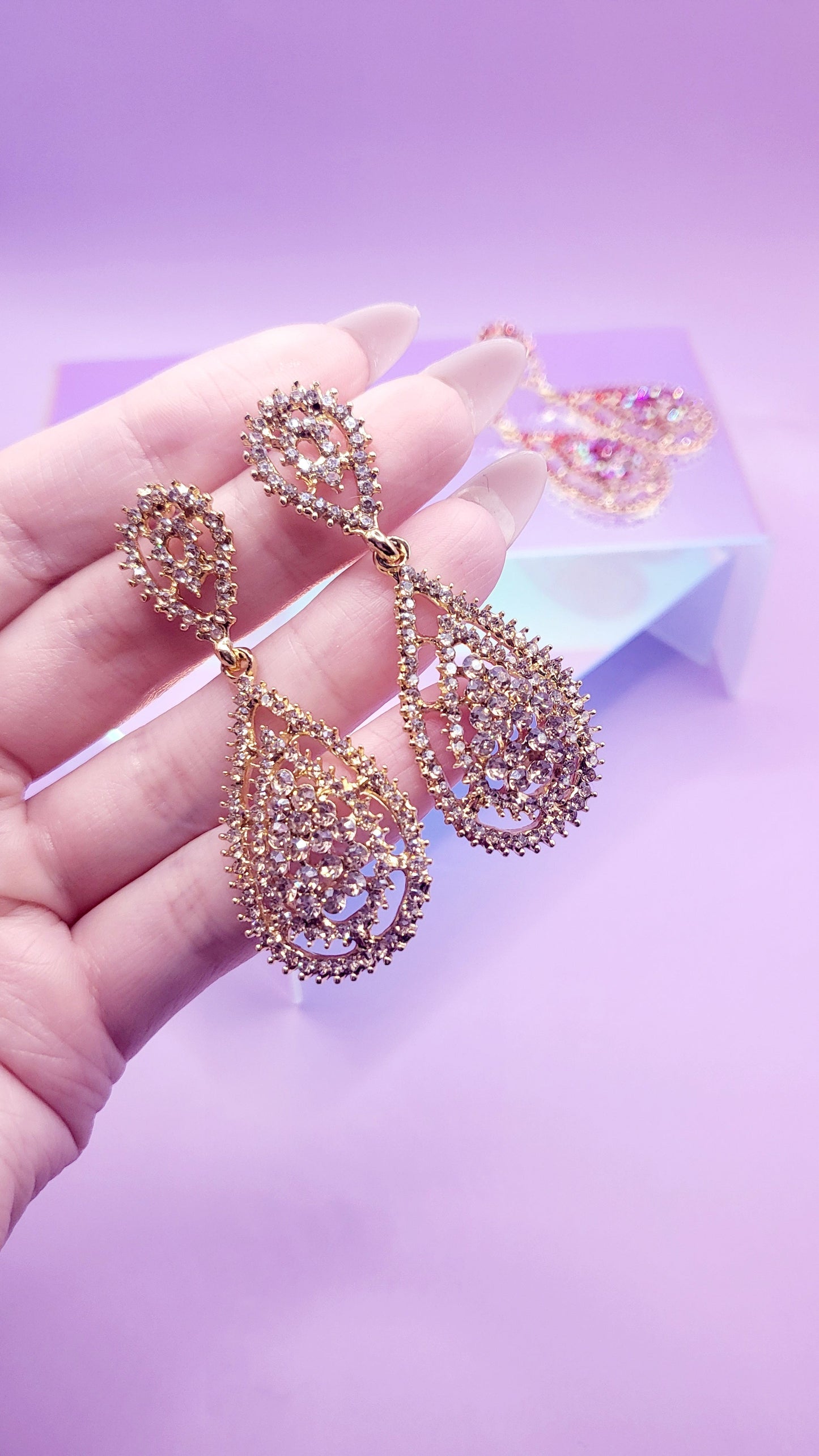 Luster Crystal Drop and Dangle Earrings