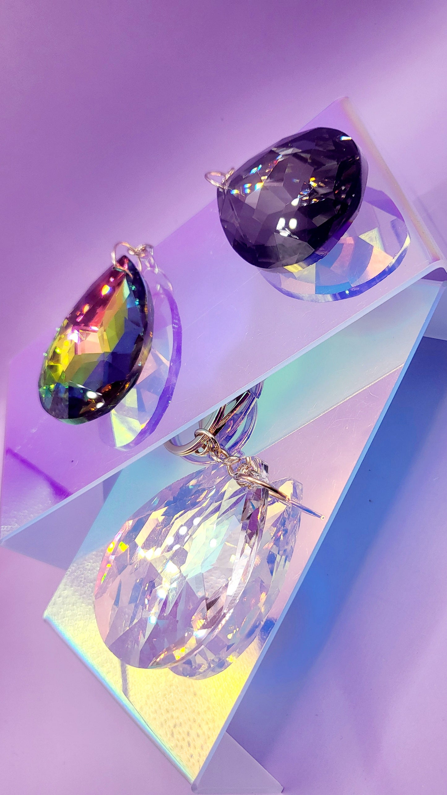 Sasha Crystal Tear Drop Key Ring
