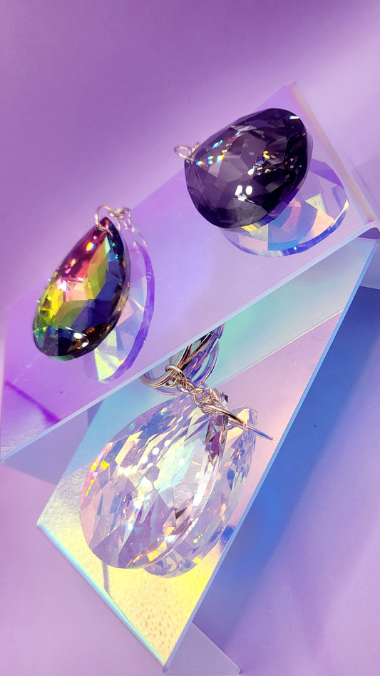 Sasha Crystal Tear Drop Key Ring